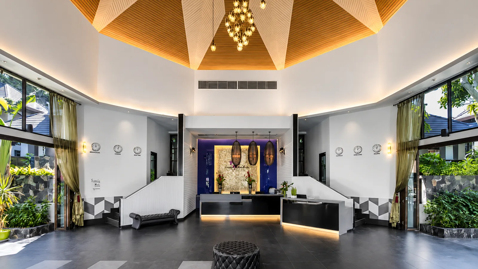 Bright lobby at Samed Pavilion Resort